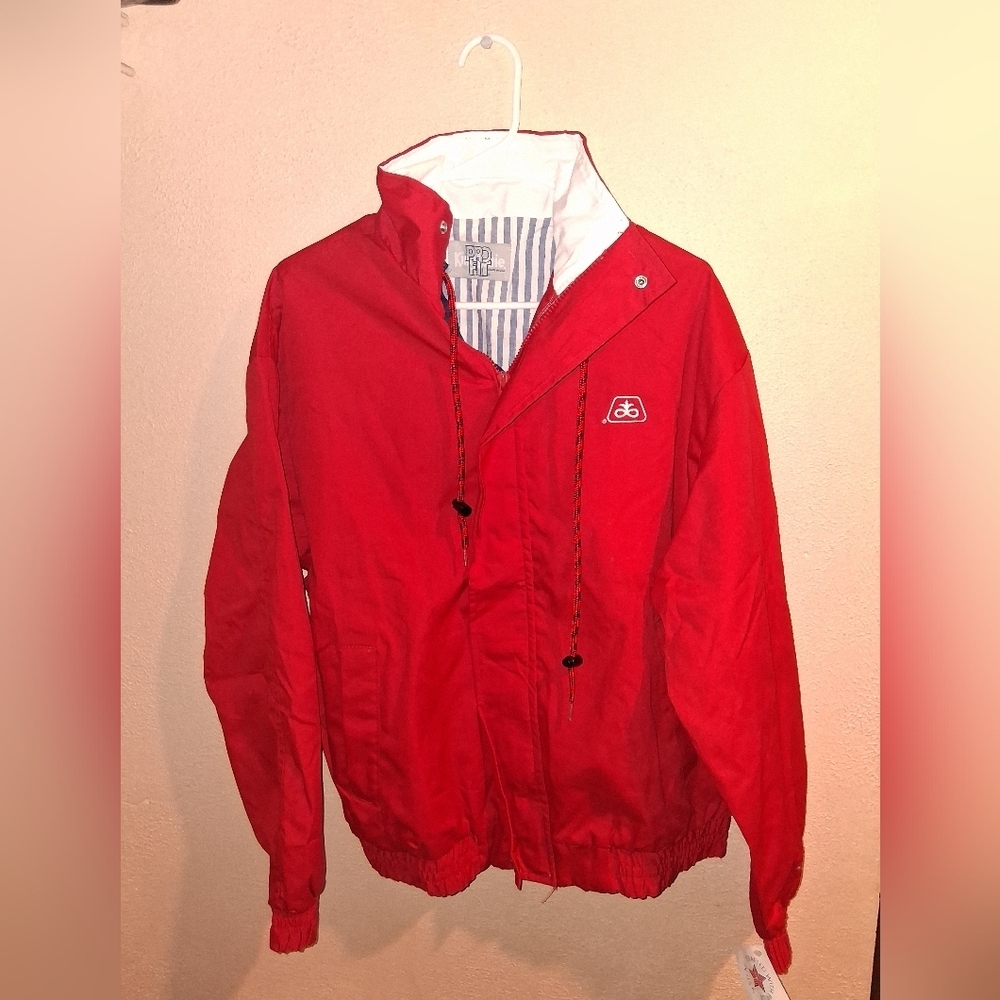 King Louie Deadstock NWT Vintage Red Embroidered Jacket L